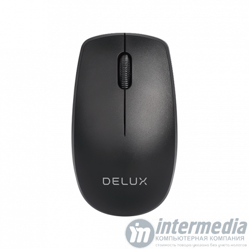Беспроводная мышь Delux M138GX USB, оптическая, DPI:max1600, 4 кнопки, чёрный