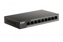 Коммутатор D-Link DSS-100E-9P/B1A неуправляемый с 8 портами 10/100Base-TX и 1 портом 10/100/1000Base-T (8 портов PoE 802.3af/at, PoE-бюджет 92 Вт, дальность до 250 м) арт.DSS-100E-9P/B1A шт - Интернет-магазин Intermedia.kg
