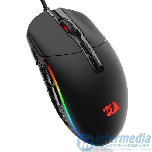Мышь проводная игровая Redragon Invider M719-RGB  DPI: max10000, 7 кнопок, RGB подсветка, черная