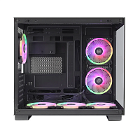 Корпус PC Cooler C3 T500 ARGB BK ATX 1xUSB 3.1, Gen2 Type-C, 2xUSB 3.0,HDAudio,2x2,5" SSD, 2x3,5" HDD, with 6 FANS,Tempered Glass,415x295x368mm, Black - Интернет-магазин Intermedia.kg
