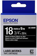 Лента Epson C53S626412 LC-5BWV9 (Цвет ленты - черный, цвет текста - белый, ширина 18мм, длина 9м) - Интернет-магазин Intermedia.kg