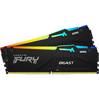 Оперативная память DDR5 32GB (2x16GB) PC-41600 (5200MHz) KINGSTON FURY BEAST RGB KF552C40BBAK2-32