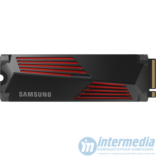 Диск SSD 1TB Samsung 990 PRO with Heatsink MZ-V9P1T0CW, M.2 2280 PCIe 4.0 x4 NVMe 2.0, Read/Write up to 7450/6900MB/s, Box