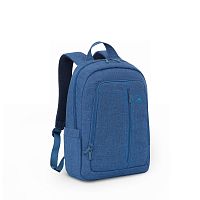 Рюкзак для ноутбука RivaCase 7560 Canvas 15.6" Синий. Высококачественная, водоотталкивающая ткань. Утолщенные стенки. Смягчающие наплечные ремни - Интернет-магазин Intermedia.kg