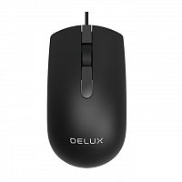 Мышь проводная Delux M322BU USB, оптическая, DPI:max1000, 3 кнопки, черный - Интернет-магазин Intermedia.kg