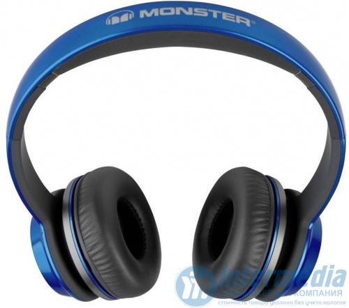 Наушники Monster N-Tune High Performance On-Ear Headphones, проводные, jack 3.5mm, Blue/Black