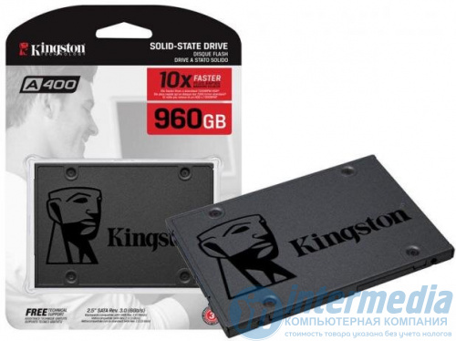 Диск SSD 960GB Kingston A400 SATAIII 2.5" Read/Write up 500/350MB/s [SA400S37/960G]
