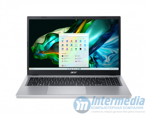 Ноутбук Acer Aspire 3 A315-510P-3652 Intel Core i3-N305 (8 ядер/8 потоков up to 3.8Ghz), 15.6" FHD, 4GB DDR5-4800Mhz, 128GB SSD PCIe NVMe M.2, Intel UHD Graphics, WiFi, BT 5.0, C - Интернет-магазин Intermedia.kg