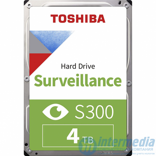 Жесткий Диск HDD 4TB, Toshiba S300, 5400rpm, 256MB, SATA III, S300 Surveillance [HDWT840UZSVA]