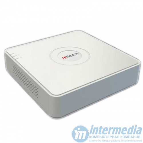 NVR HIWATCH DS-N204P(C) (60mbps,4 IP,1ch/4MP,2ch@1080P,4PoE,1HDD upto 6TB,H.265)
