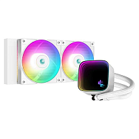 Система водяного охлаждения процессора DEEPCOOL LS520 WH WHITE RGB120*2 FAN LGA20xx/1700/1200/115*/AMD