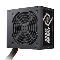 Блок питания 600W CoolerMaster Elite NEX W600, ATX, APFC, 20+4 pin, 4+4 pin, 5xSata, 3xMolex, 2xPCI-E(6+2), 3xMolex,вентилятор 12 см, Чёрный [MPW-6001-ACBW-BEU]