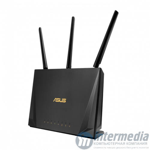 Роутер Wi-Fi ASUS RT-AC65P AC1750 Dual-Band 1300Mb/s 5GHz, 450Mb/s 2.4GHz, 4xGb/s LAN, 4 antennas, USB 3.1, ASUS Router APP, Parental Control