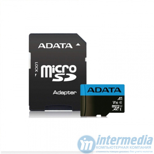 Карта памяти micro Secure Digital Card (Trans Flash) 128GB HC10 Adata AUSDX128 + SD adapter