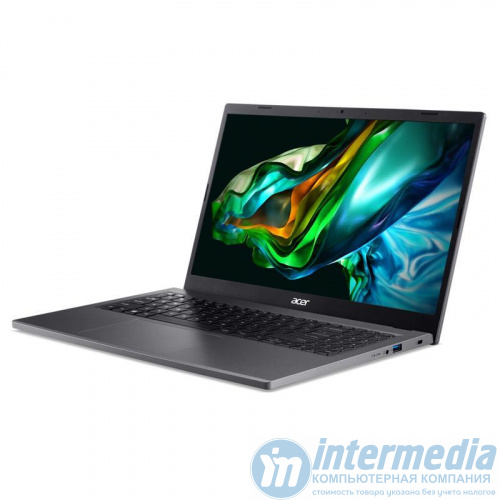 Ноутбук Acer Aspire 5 A515-58 Steel Grey Intel Core i3-1315U (6ядер/8потоков, up to 4.5Ghz), 8GB DDR5, 512GB M.2 NVMe PCIe, Intel UHD Graphics 64EUs, 15.6" IPS FULL HD, WiFi, BT, Cam, DOS, - Интернет-магазин Intermedia.kg