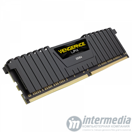 Модуль памяти CORSAIR VENGEANCE® LPX 32GB (2 x 16GB) DDR4 DRAM 2666MHz C16 Модуль памяти Kit - Black (CMK32GX4M2A2666C16)
