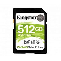 Карта памяти Secure Digital SDXC CL10 512GB KINGSTON Canvas Select Plus 100R C10 UHS-I U1 V10 - Интернет-магазин Intermedia.kg
