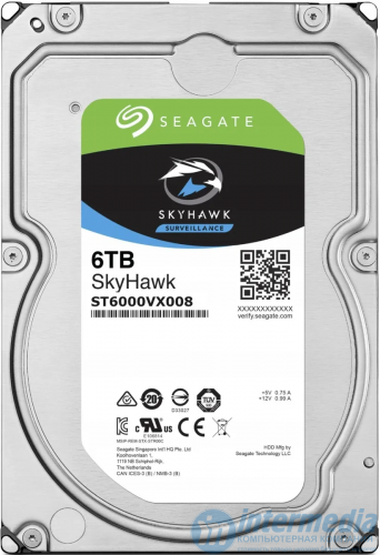 Жесткий Диск Seagate SkyHawk 6TB ST6000VX008 (256MB/7200rpm/SATA 6Gbit/s)