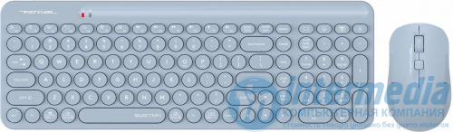 Беспроводная клавиатура + мышь A4TECH FG3300 Air Blue FSTYLER, 2,4GHz USB-A+USB-C, 12Fn, 107btns, 15m, 1000-1200-1600-2000 DPI, Air Blue