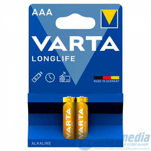 Батарейка Varta Micro LongLife Power 2шт. LR03/AAA