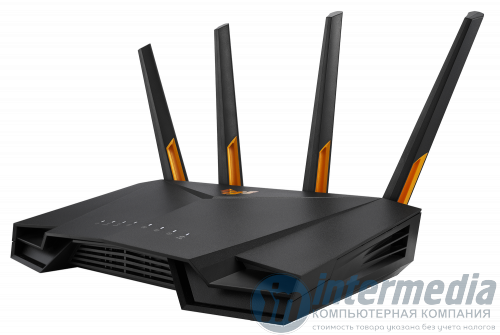 Роутер Wi-Fi ASUS TUF AX4200 (Tri-Band, AX4200, 1x2.5Gb/s WAN, 4xGbE LAN, USB 3.2, MU-MIMO, 4 антенны, AiMesh, AiProtection, Router APP)