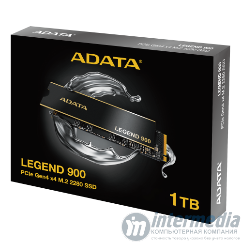 Диск SSD ADATA LEGEND 900 1TB 3D NAND M.2 2280 PCIe NVME Gen4x4 Read / Write: 7000/5400MB