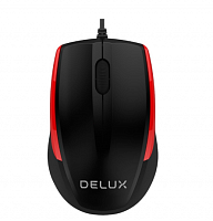 Мышь Delux M321BU Optical black/red color mouse,USB cable,1600mm with 1000 DPI - Интернет-магазин Intermedia.kg