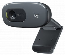 Веб камера Logitech Webcam C270 HD 1280x720, 30fps,  55°, RightLight 2, omni-directional mic, USB 2.0, Black  1.5 m - Интернет-магазин Intermedia.kg