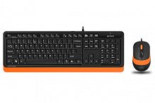 Клавиатура + Мышь A4Tech Fstyler F1010, Оптическая Мышь, USB, 1600DPI, Длина кабеля 1,5 метра, Оранжевый - Интернет-магазин Intermedia.kg