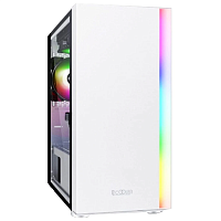 Корпус PC Cooler LM300 ARGB WH mATX 1xUSB 3.0, 2xUSB 2.0, HDAudio, 2x2,5" SSD, 2x3,5" HDD, 1*120mm Rear RGB FAN,Tempered Glass, 375x205x427mm, White - Интернет-магазин Intermedia.kg