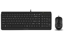 Клавиатура A4Tech FSTYLER F1512 (FM12+FK15)  MULTIMEDIA SLEEK COMFORT KEYBOARD + MOUSE COMBO SET USB BLACK US+R