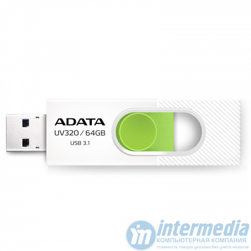 Флеш карта 512GB USB 3.2 A-DATA UV320 WHITE/GREEN