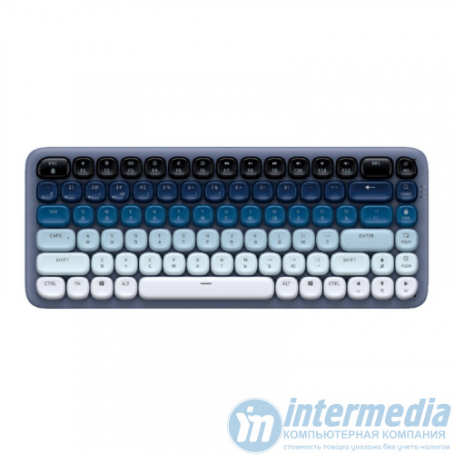 Клавиатура беспроводная механическая UGREEN FUN KU101 (84кл, английская раскладка, BT 5.0, 10m, 1800mAh, кабель USB-A - USB-C 1,6м, синяя) 90755