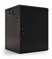 TWB-0945-SR-RAL9004 Hyperline Шкаф настенный 19-дюймовый (19"), 9U, 500x600х450мм, металлическая передняя дверь с замком, две боковые панели, цвет черный (RAL 9004) (разобранный) шт - Интернет-магазин Intermedia.kg