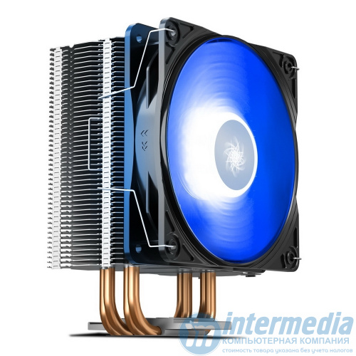 Кулер для процессора DEEPCOOL GAMMAXX-400 V2 BLUE LGA LGA1700/1200/115*/AMD BLUE LED 120x25mm,900-1500rpm,4HP