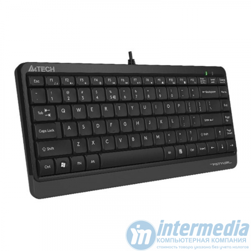 Клавиатура A4Tech FK-11-BLACK/GREY Fstyler USB <86 клавиш, 150см, FN 12 мултимедийных клавиш>