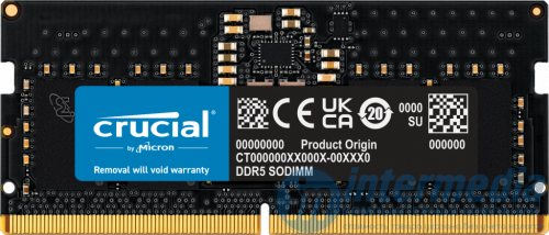Оперативная память DDR5 8GB PC5-38400 (4800MHz) 1.1V, CL40, CRUCIAL [CT8G48C40S5]