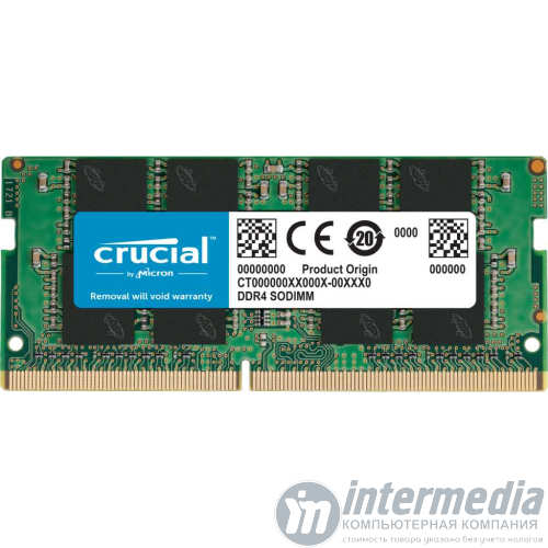 Оперативная память для ноутбука DDR4 SODIMM 16GB [CB16GS2666] Crucial 2666Mhz (PC4-21300) CL19 SR x8 Unbuffered