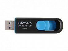 Флеш карта ADATA 64GB UV128 USB 3.2 Read up:140Mb/s/Write up:90Mb/s Black-Blue - Интернет-магазин Intermedia.kg