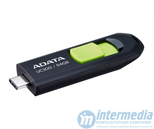 Флеш карта 64GB USB 3.2 Type-C A-DATA UC300 BLACK