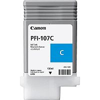 Картридж Canon/PFI-107C/Струйный широкоформатный/№107/голубой/130 мл/совместимый Canon iPF680, Canon iPF685, Canon iPF670, Canon iPF770, Canon iPF780, Canon iPF785