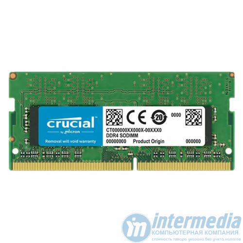 Оперативная память DDR4 SODIMM 16GB PC-21333 (2666MHz) Crucial Basics (CB16GS2666)