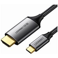 Кабель UGREEN MM142 (USB-C- HDMI, 1.5м), чёрный 50570