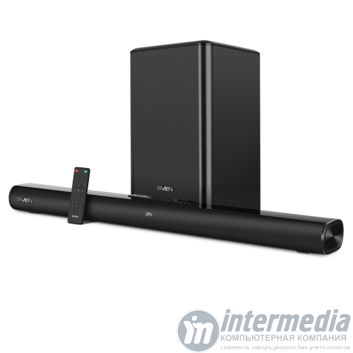 Саундбар SVEN SB-2200D черный RMS 300Вт(180+2x60), Optical, Coaxial, HDMI(ARC), AUX, USB, Bluetooth 10m. LED-дисплей, Dolby Digital, Пульт ДУ