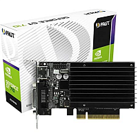 Видеокарта Palit  nVidia GeForce GT 710 (2ГБ/GDDR3/5012/64bit/DVI/HDMI/VGA/Low Profile) (NEAT7100HD4 - Интернет-магазин Intermedia.kg