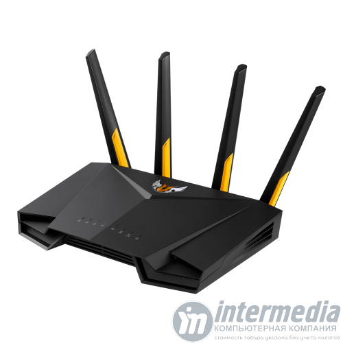 Роутер Wi-Fi ASUS TUF Gaming AX3000 Dual-Band Wi-Fi 6, 2402Mb/s 5GHz+574Mb/s 2.4GHz, 4xLAN 1Gb/s, 4 антенны, Aimesh, ASUS Router APP, AiProtection