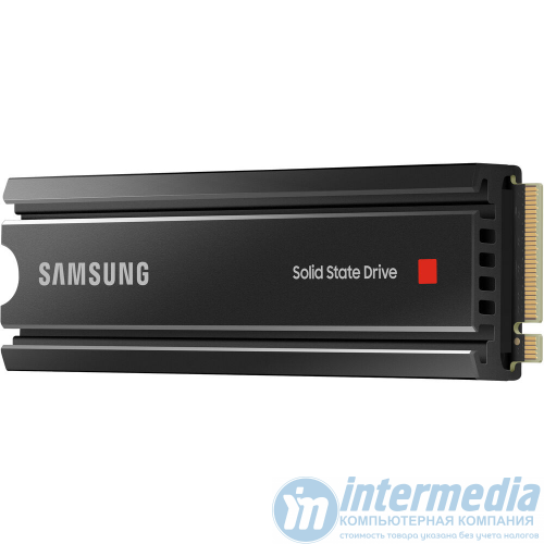 Диск SSD 1000GB Samsung 980 PRO - M.2 NVMe PCIe Read/Write 7000/5000MB/s, с радиатором [MZ-V8P1T0CW]