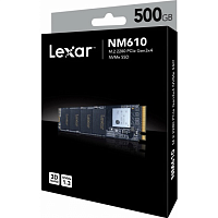 Диск SSD Lexar NM610 M.2 2280 PCIe 500GB Gen3x4 NVMe Read / Write: 2100/1600MB [LNM610-500RB] - Интернет-магазин Intermedia.kg