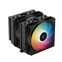 Кулер для процессора DEEPCOOL AG620 BLACK ARGB LGA115*/1700/1200/20*/AMD 2x120mm PWM  fan,300-1850rpm,6HP