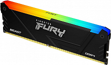 Оперативная память DDR4 32GB PC-25600 (3200MHz) KINGSTON FURY Beast RGB Black XMP [KF432C16BB2A/32] - Интернет-магазин Intermedia.kg